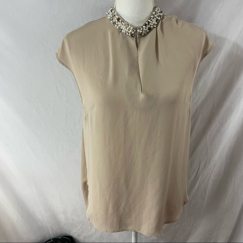 Bellatrix Jeweled Neckline Sleeveless top - Picture 11 of 14